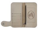 Patterned Chain Wallet - Natural Open Inside
