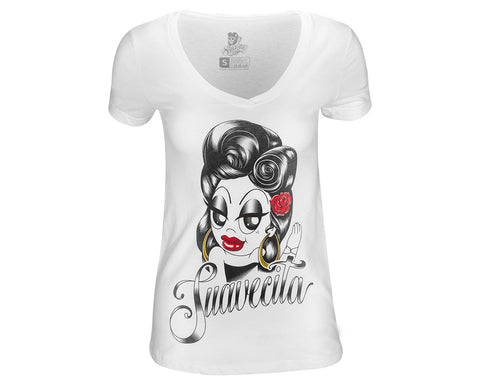 Suavecita x Amber Tilden Summer 2019 V-Neck Tee Front