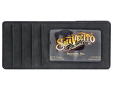 Suavecito Large Embossed Magic Wallet - Matte Black - Back