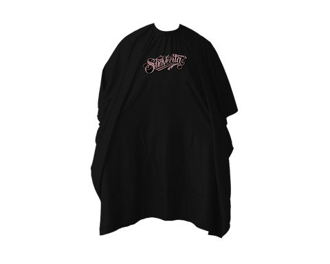 Suavecita Script Logo Black Barber Cape