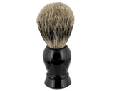 Black Resin Shave Brush - Front View