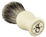 Ivory Resin Shave Brush - Angled View
