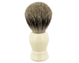 Ivory Resin Shave Brush - Front View