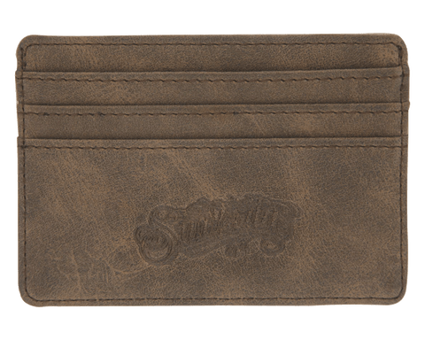 Card Holder Wallet - Dark Brown - Front