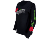 Red Thorn Tee - Black Long Sleeve - Angled