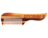 Deluxe Amber Handle Comb - Back