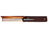 Deluxe Amber Folding Comb - Front