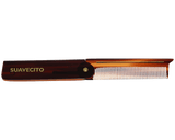 Deluxe Amber Folding Comb - back
