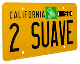 CaliSuave License Plate - Angled