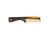 Deluxe Amber Folding Handle Comb - 5.5" - Open