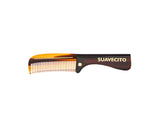 Deluxe Amber Folding Handle Comb - 5.5" - Open