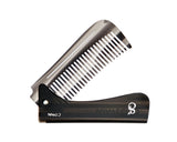 Deluxe Black Folding Handle Comb - 6.5" - Folded