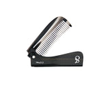 Deluxe Black Folding Handle Comb - 5.5" - Folded