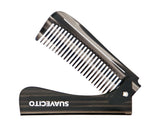 Deluxe Black Folding Handle Comb - 8" - Folded