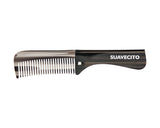 Deluxe Black Folding Handle Comb - 6.5" - Open