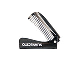 Deluxe Black Folding Handle Comb - 5.5" - Folded