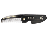 Deluxe Folding Mustache Comb - Black - Back