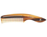 Deluxe Handle Beard Comb - Amber - Back