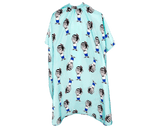 Mascot Club Blue Barber Cape - Kid's - Front View