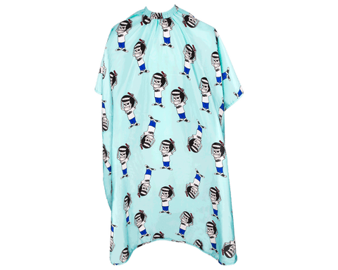 Mascot Club Blue Barber Cape - Kid's - Front View