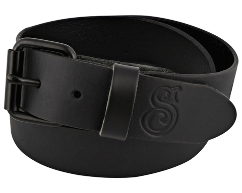 OG Script Leather Belt - Black