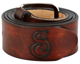 OG Script Leather Belt - Antique Brown