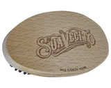 Natural Wood Mid Grade Hair Beard Brush Top