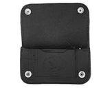 Black Skeleton Chained Biker Wallet - Open