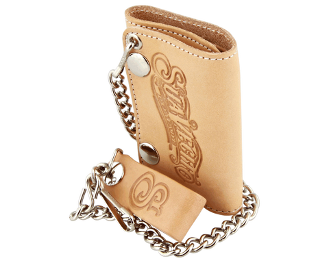 Men's Tri-Fold Chain Wallet - Natural